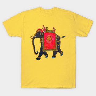 Elephant with Mahout and passengers T-Shirt